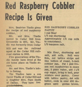 Raspberry Cobbler Recipe